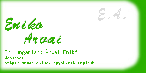 eniko arvai business card